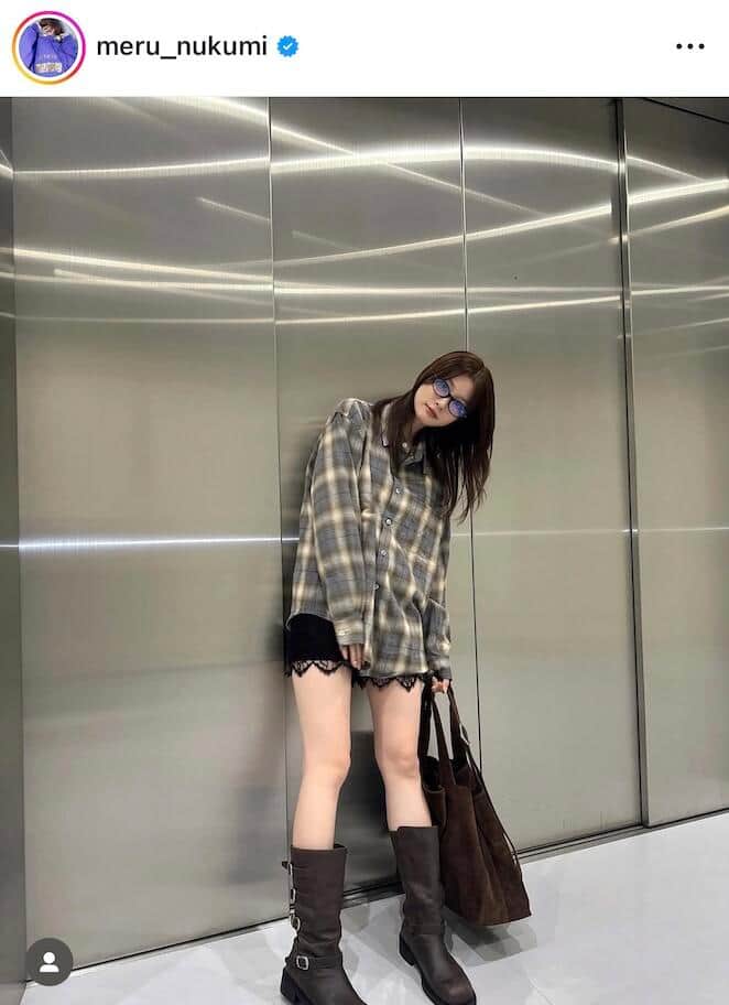 生見愛瑠さんのインスタグラム（＠meru_nukumi）より
