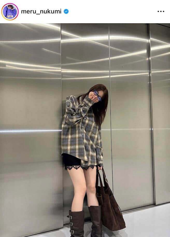 生見愛瑠さんのインスタグラム（＠meru_nukumi）より