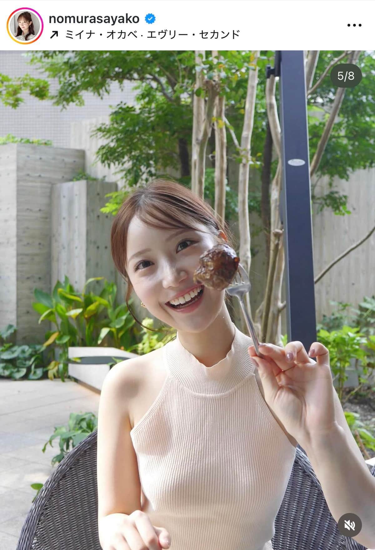 野村彩也子さんのインスタグラム（＠nomurasayako）より
