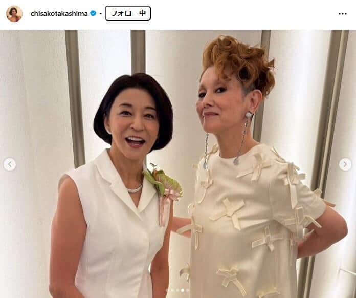 高嶋ちさ子さんのインスタグラム（＠chisakotakashima）より
