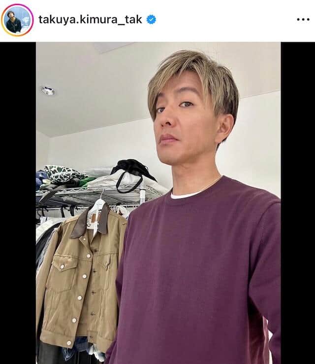 木村拓哉、国民的スターのオーラダダ漏れなモノクロショット　クールな表情でじっと見つめ