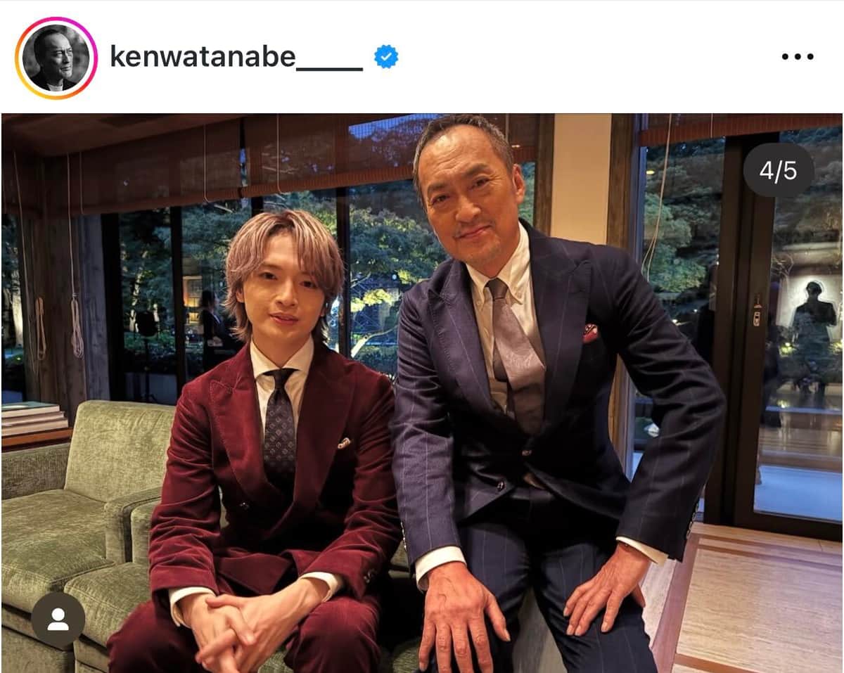渡辺謙さんのインスタグラム（＠kenwatanabe____）より