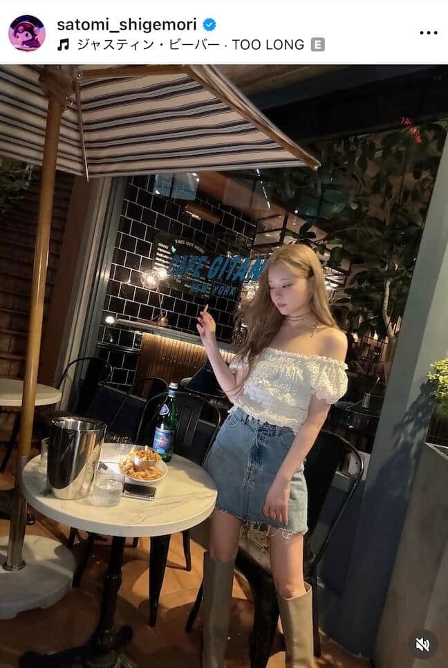 重盛さと美さんのインスタグラム（＠satomi_shigemori）より