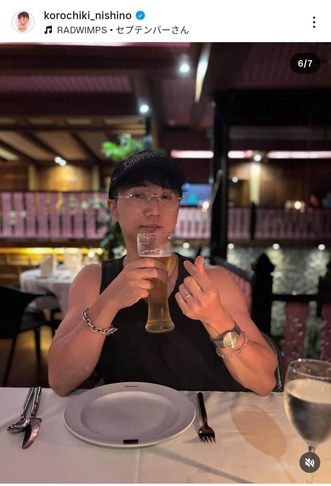 西野創人さんのインスタグラム（＠korochiki_nishino）より