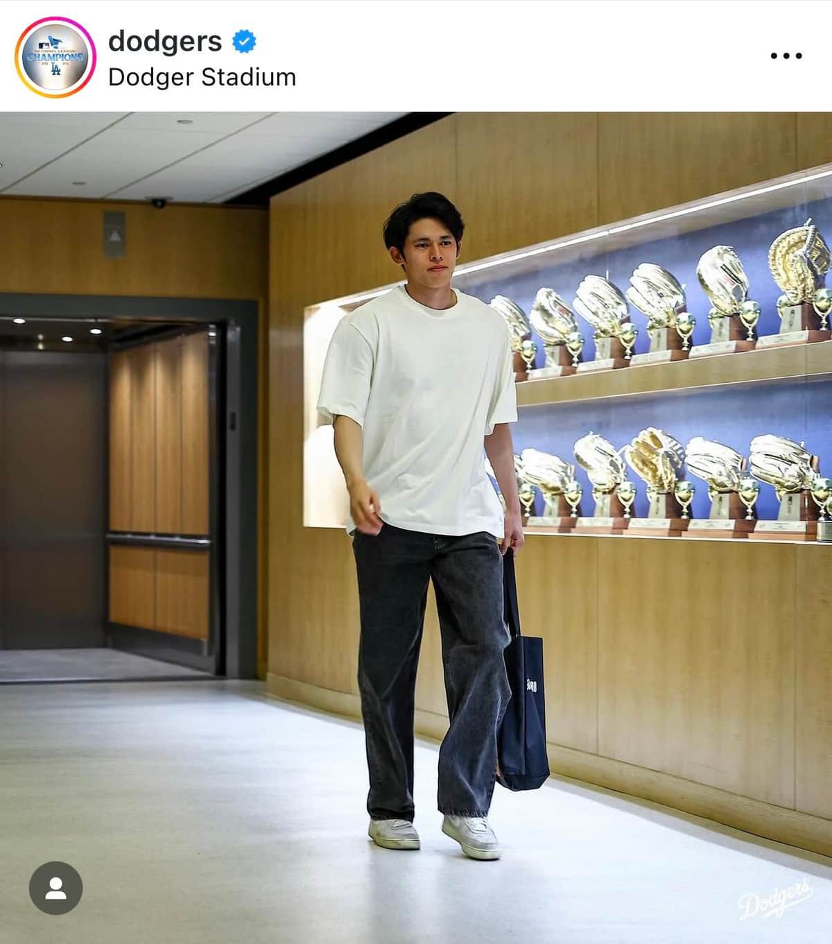 ドジャーズの公式インスタグラム（＠dodgers）より
