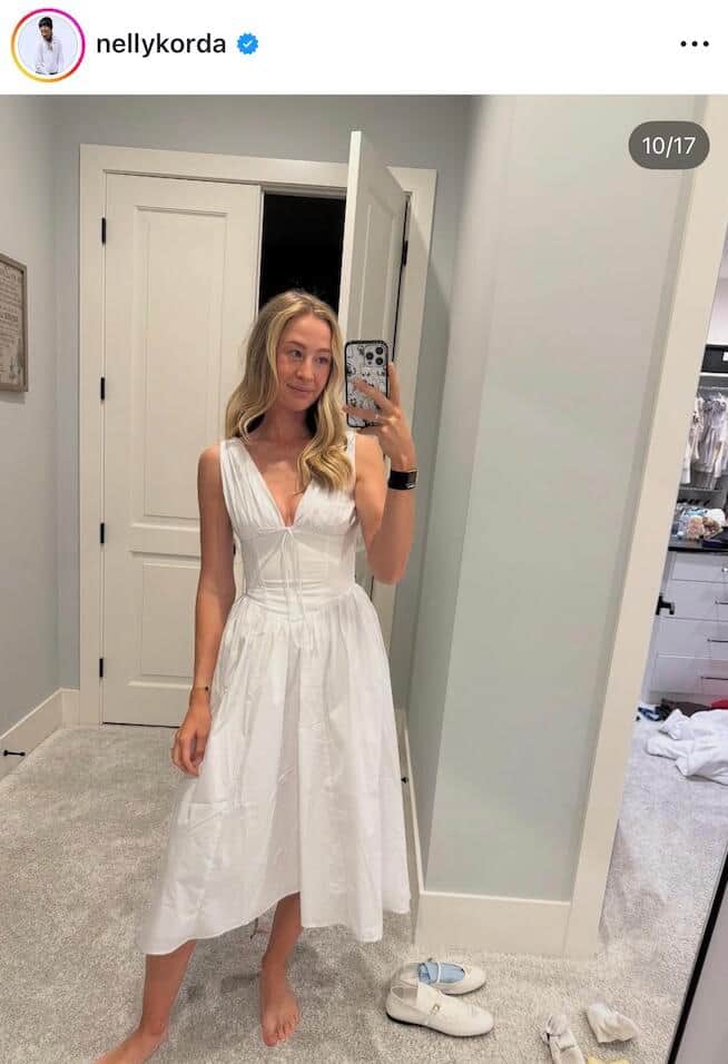 ネリー・コルダ選手のインスタグラム（＠nellykorda）より