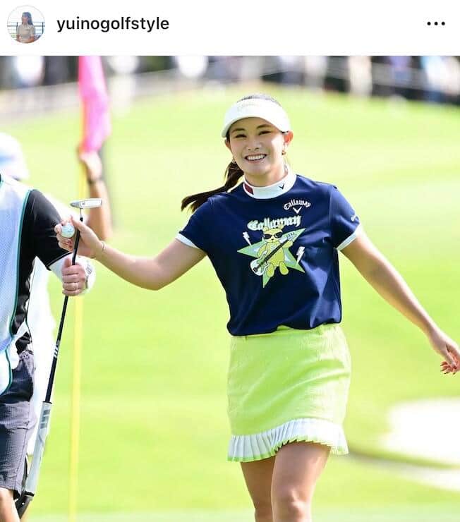 河本結選手のインスタグラム（＠yuinogolfstyle）より