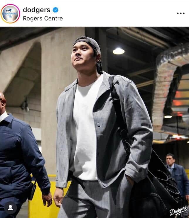 ドジャースの公式のインスタグラム（＠dodgers）より