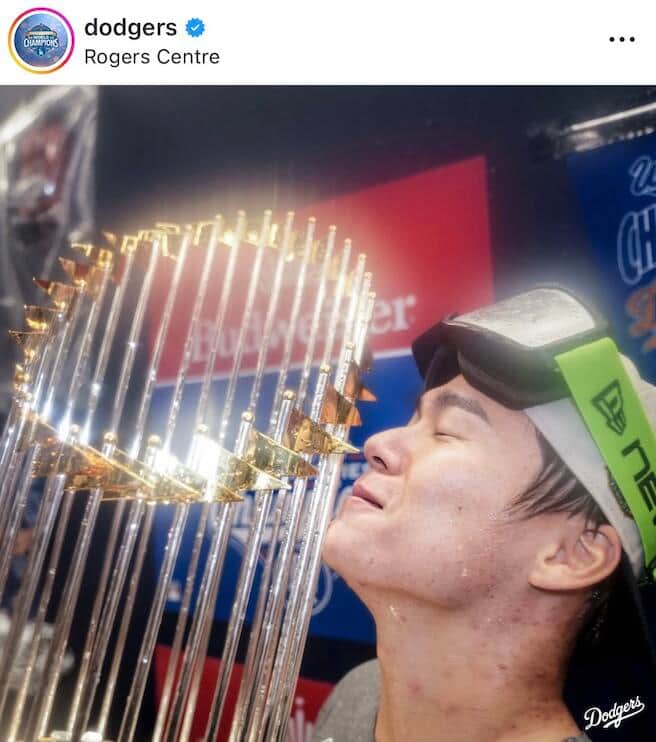 ドジャースの公式のインスタグラム（＠dodgers）より