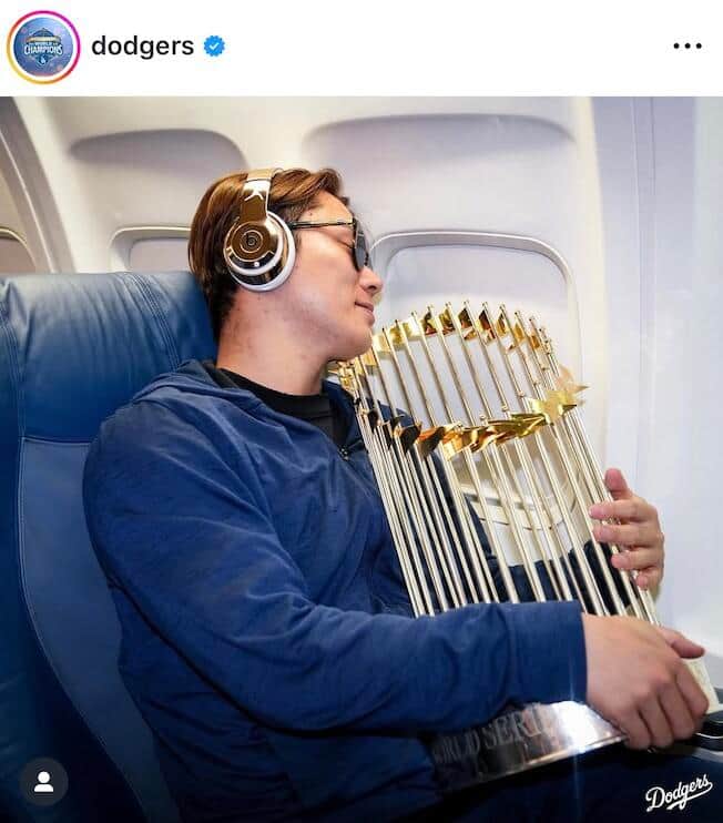 ドジャースの公式のインスタグラム（＠dodgers）より