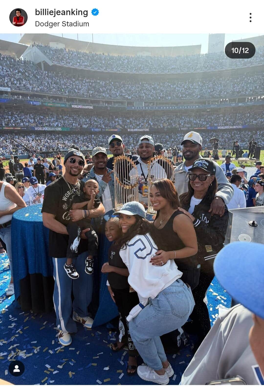 ビリー・ジーン・キングさんのインスタグラム（＠billiejeanking）より
