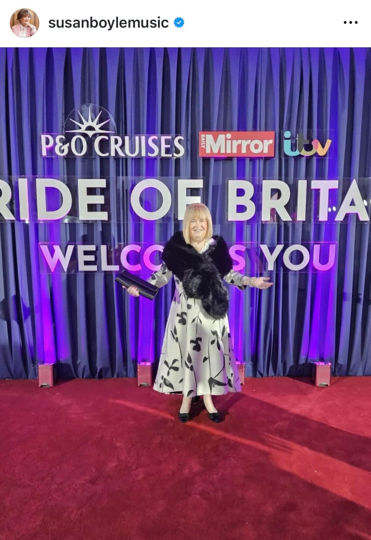 スーザン・ボイルさんのインスタグラム（＠susanboylemusic）より
