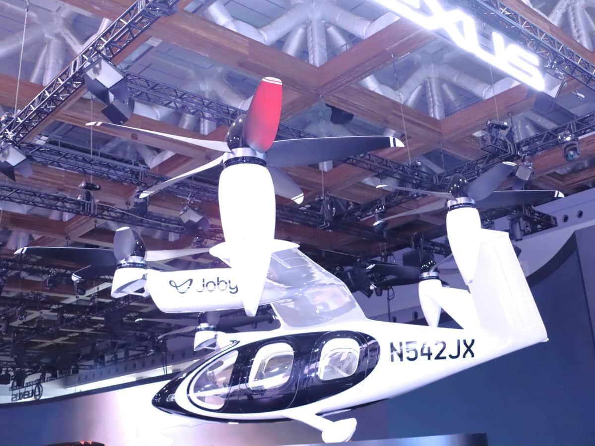 米・Joby社の空飛ぶクルマ（レクサスのブース）
