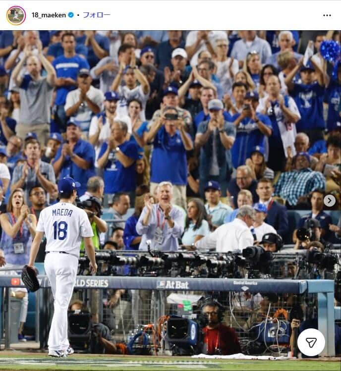 前田健太投手のインスタグラム（＠18_maeken）。日本球界復帰への思いを明かした