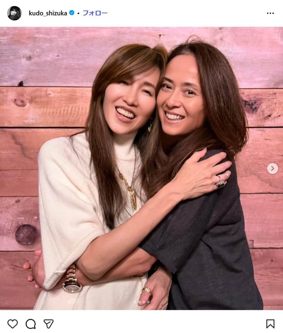 工藤静香さんのインスタグラム（＠kudo_shizuka）より
