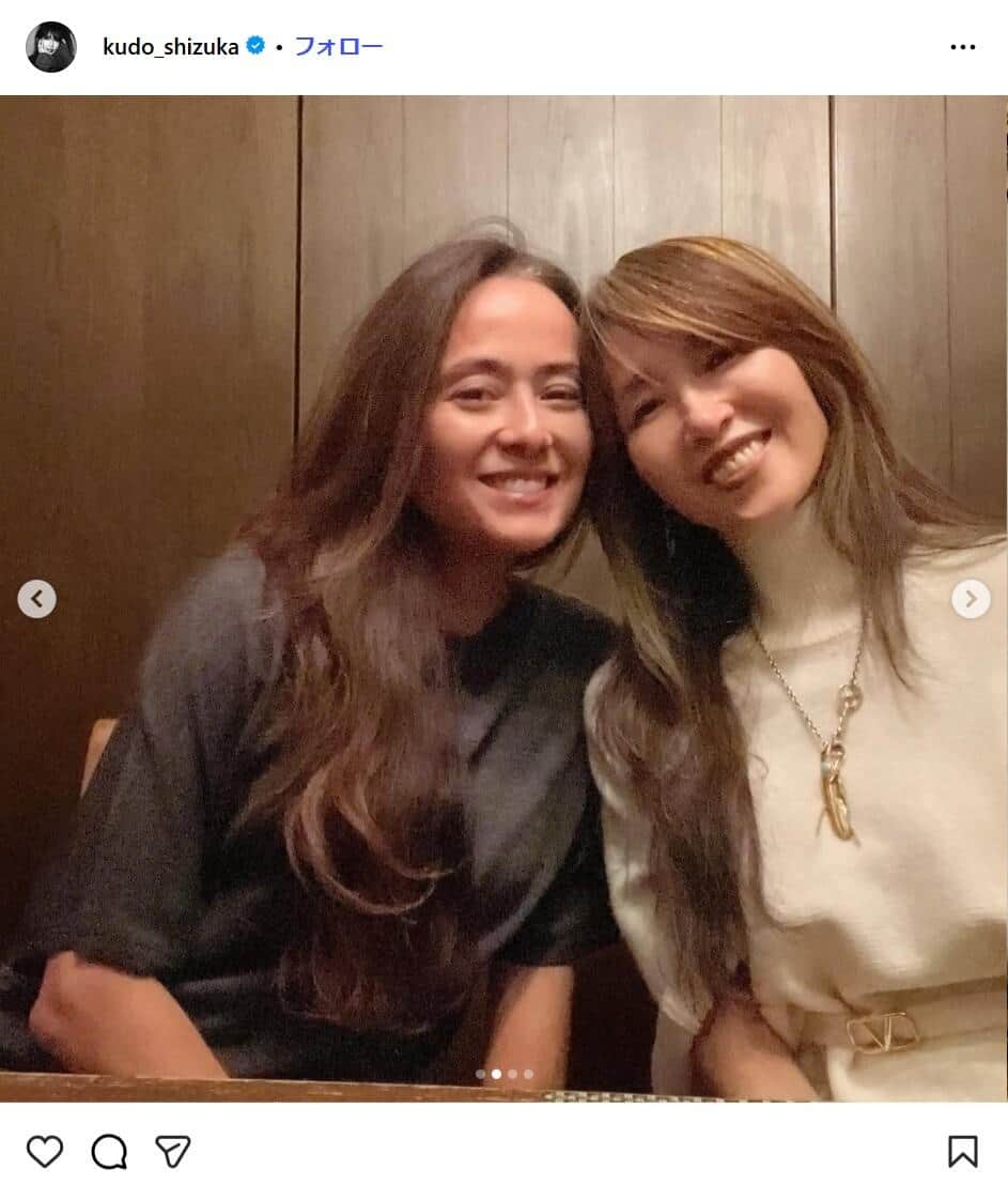 工藤静香さんのインスタグラム（＠kudo_shizuka）より