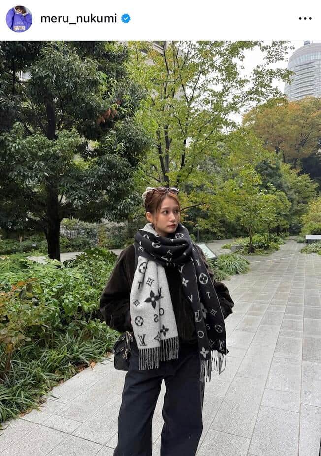 生見愛瑠さんのインスタグラム（＠meru_nukumi）より