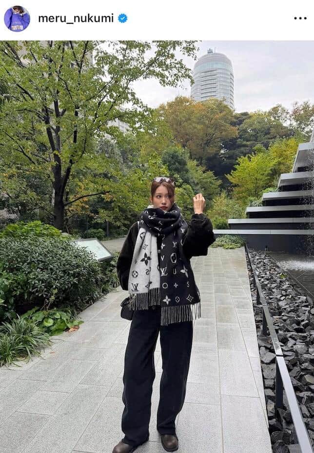 生見愛瑠さんのインスタグラム（＠meru_nukumi）より