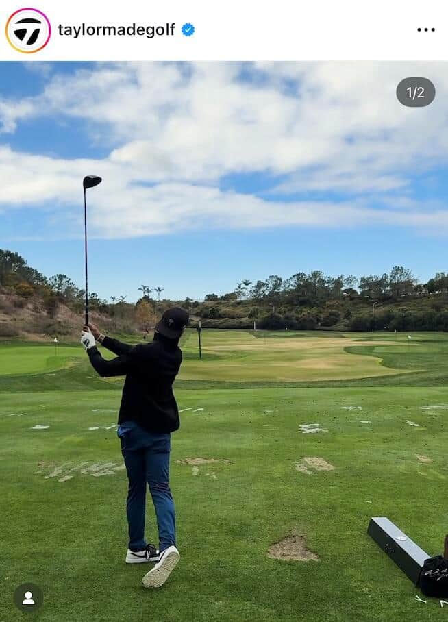 テーラーメイドゴルフの公式インスタグラム（＠taylormadegolf）より