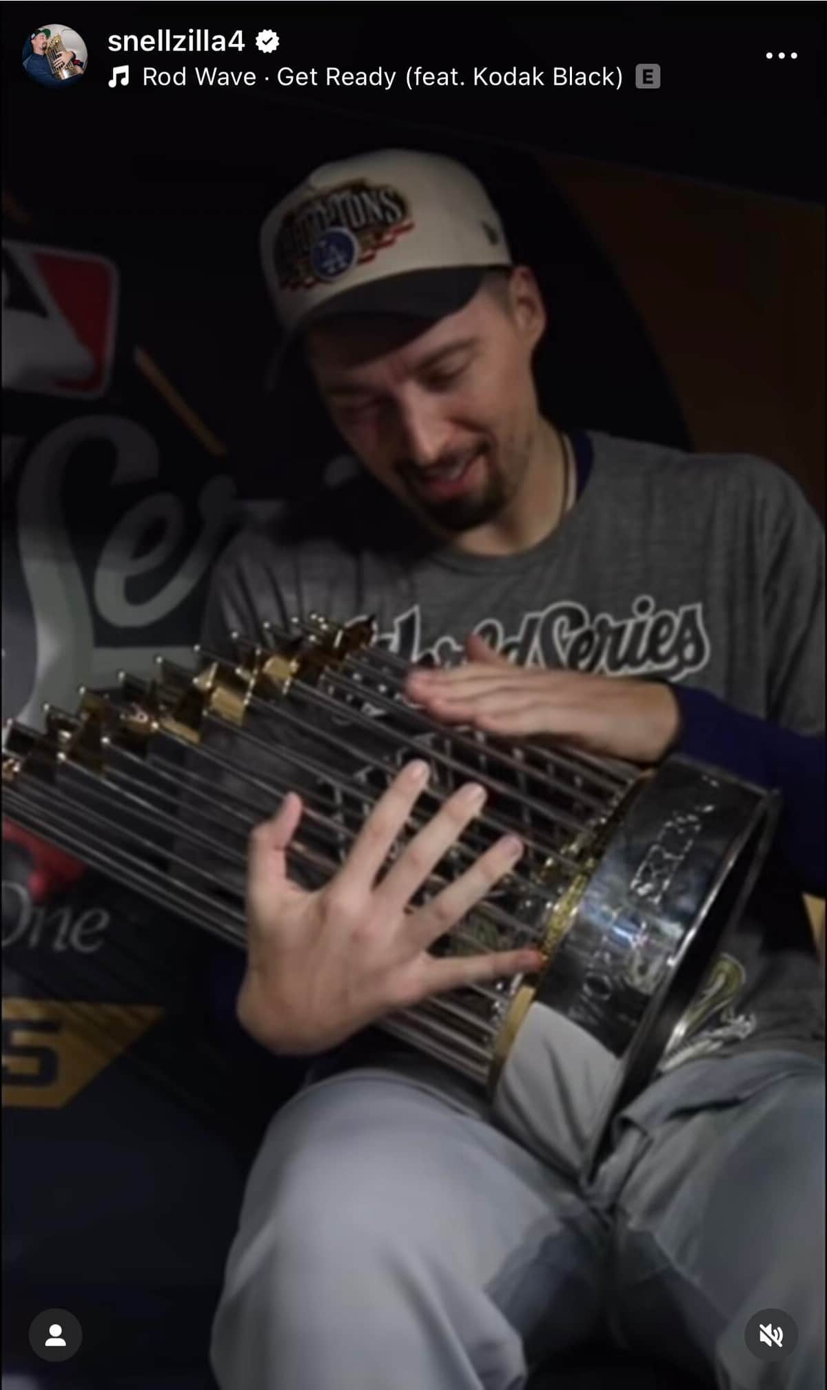 ブレイク・スネル投手のインスタグラム（＠snellzilla4）より