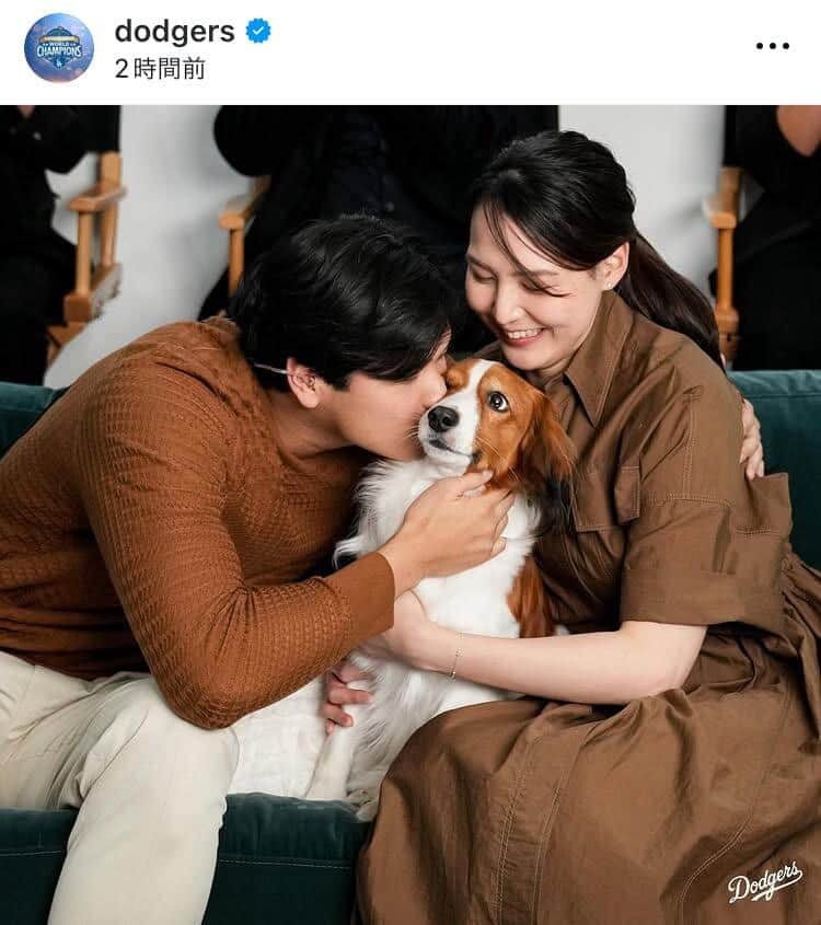 ドジャースの公式のインスタグラム（＠dodgers）より
