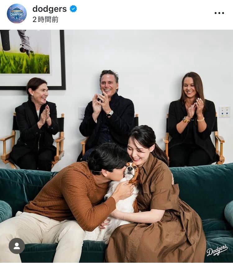 ドジャースの公式のインスタグラム（＠dodgers）より
