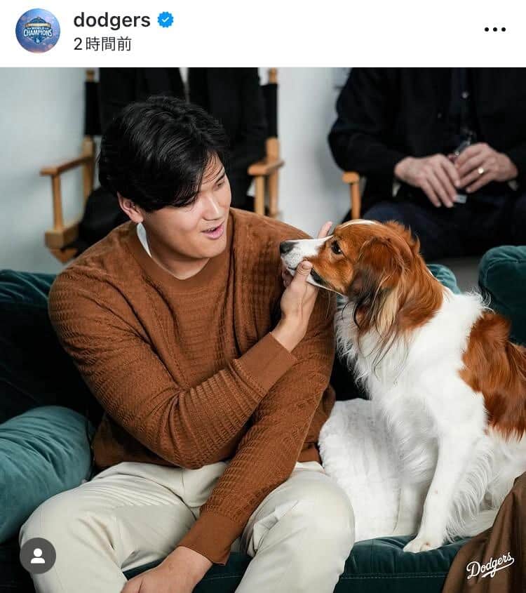 ドジャースの公式のインスタグラム（＠dodgers）より
