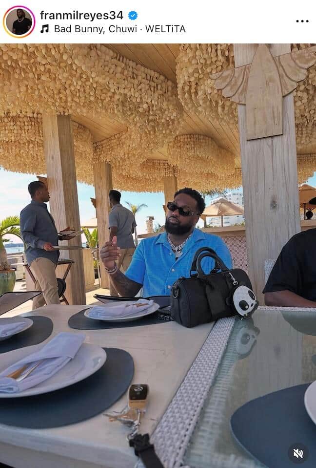 フランミル・レイエス選手のインスタグラム（＠franmilreyes34）より