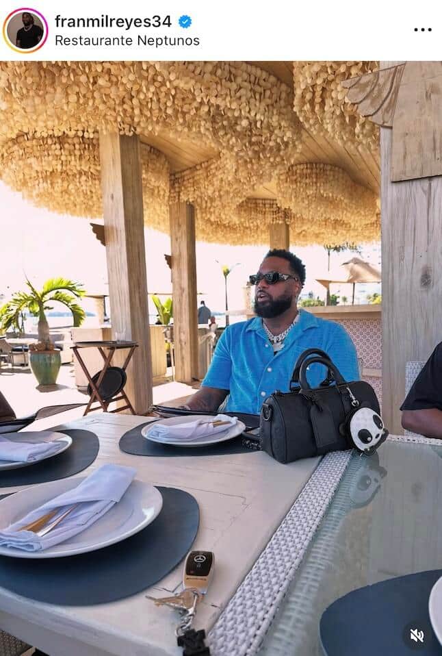 フランミル・レイエス選手のインスタグラム（＠franmilreyes34）より