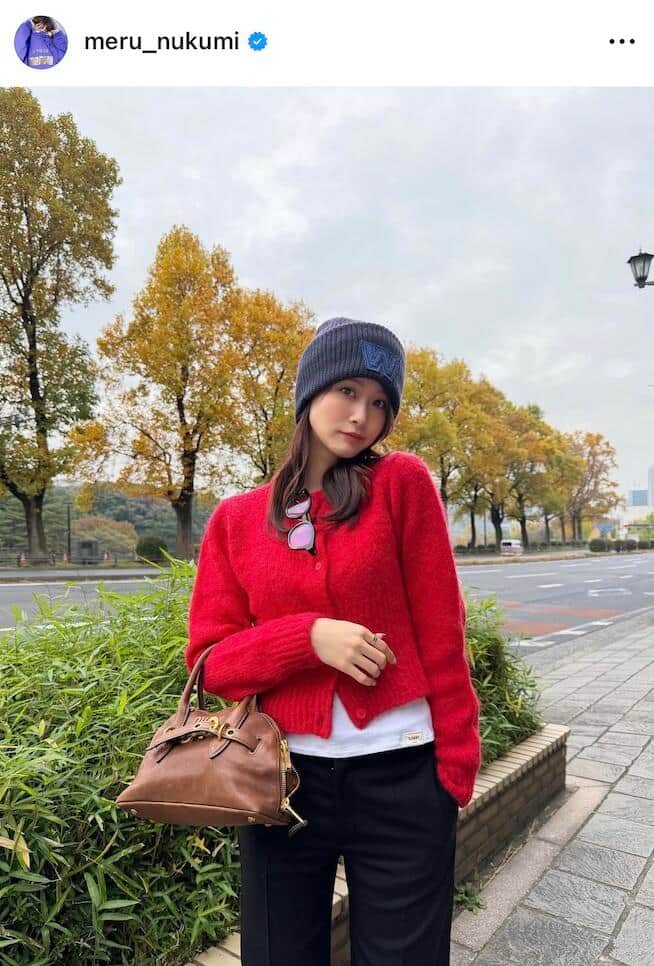 生見愛瑠さんのインスタグラム（＠meru_nukumi）より