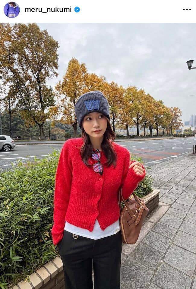 生見愛瑠さんのインスタグラム（＠meru_nukumi）より