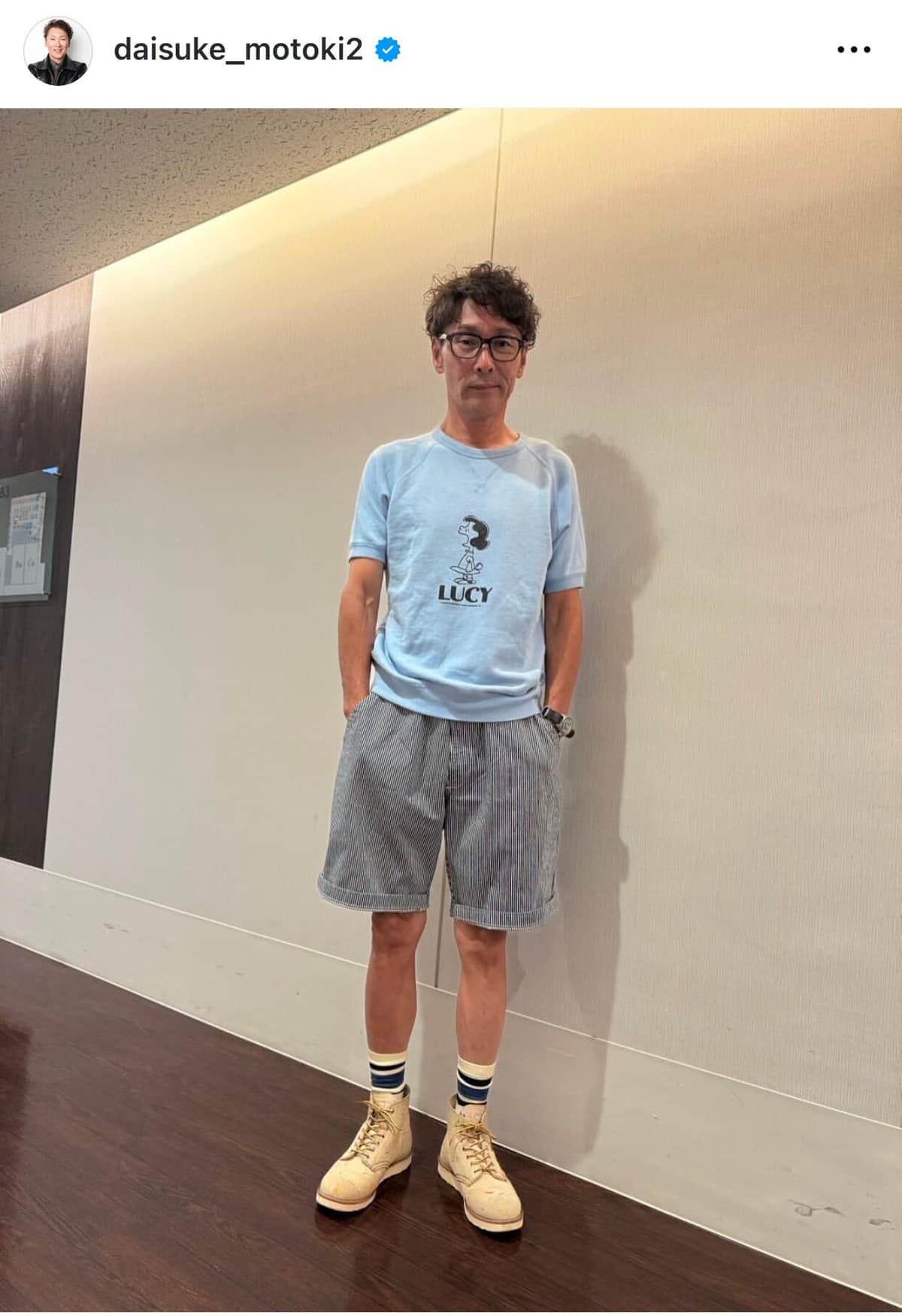 夏服の元木氏（本人イスタグラムより）