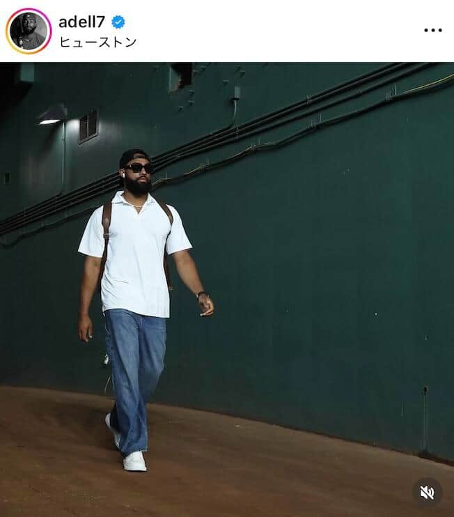 ジョー・アデル選手のインスタグラム（＠adell7）より
