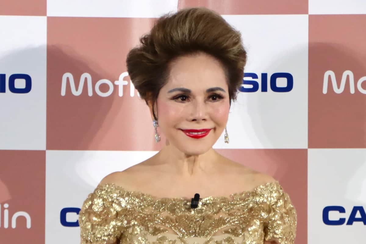 デヴィ夫人は首相を擁護した（2024年、編集部撮影）