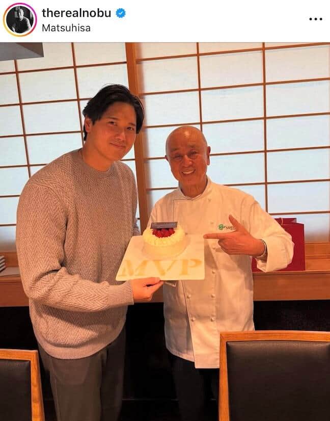 松久信幸さんのインスタグラム（＠therealnobu）より