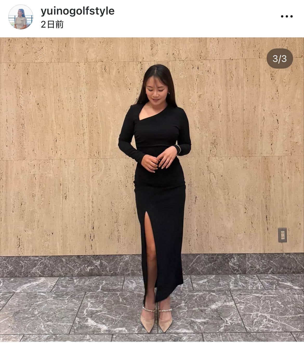河本結さんのインスタグラム（＠yuinogolfstyle）より