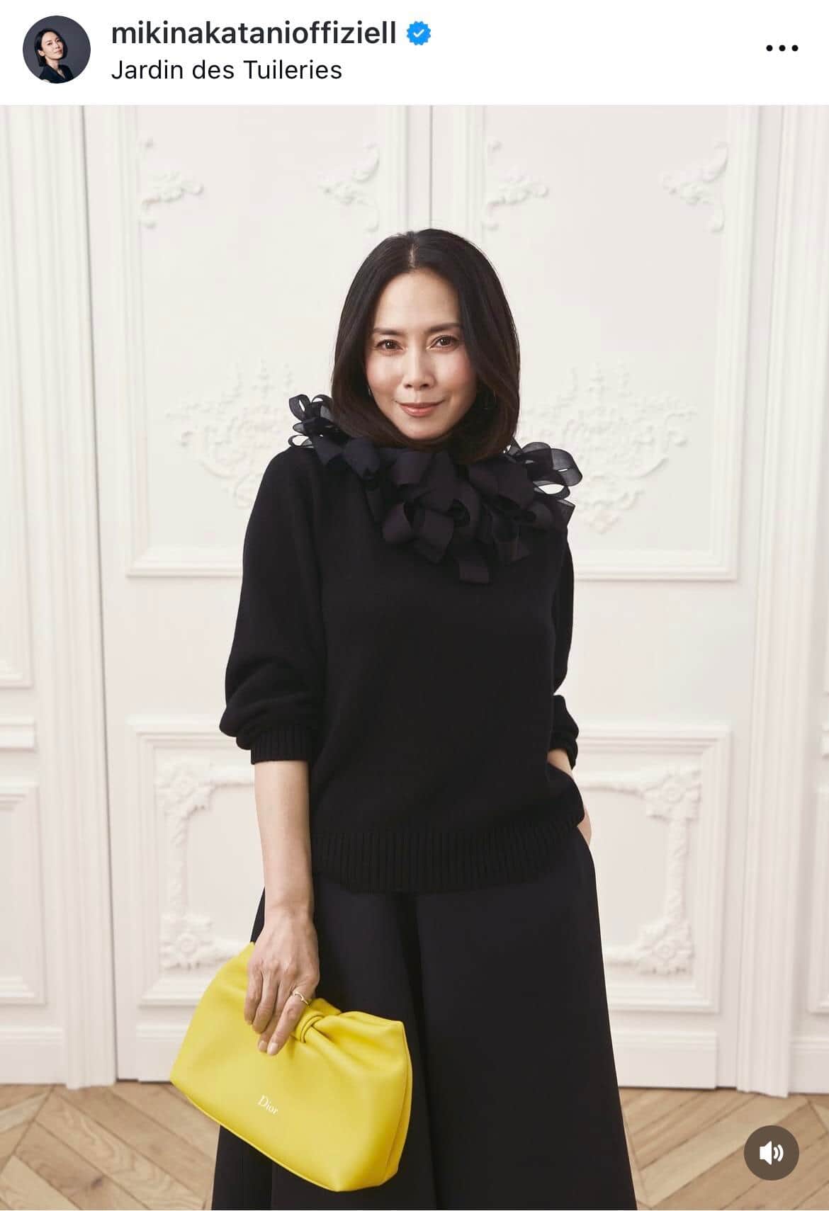 中谷美紀さんのインスタグラム（＠mikinakatanioffiziell）より