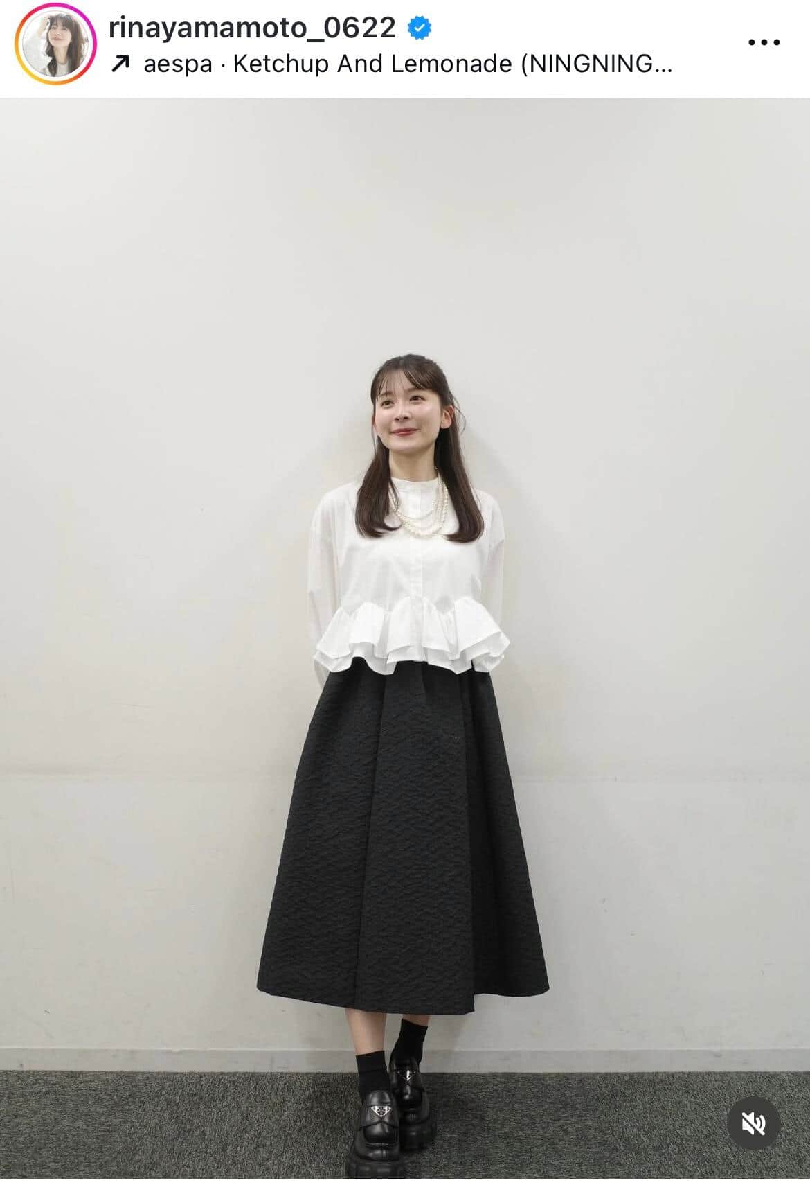 元TBS山本里菜アナ、ミニスカウェアでナイスショット！　「とっても気持ちの良いゴルフでした」