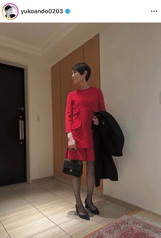 安藤優子さんのインスタグラム（＠yukoando0203）より