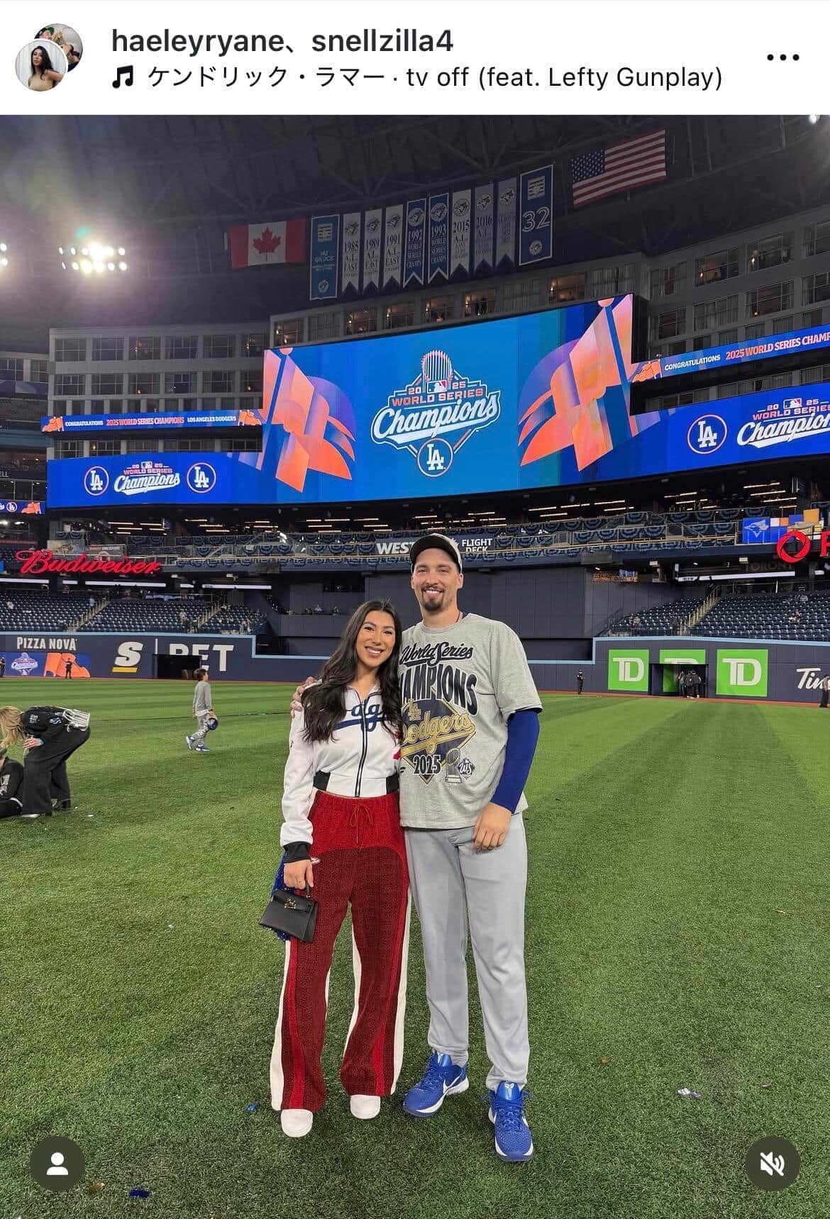 ブレイク・スネル投手のインスタグラム（＠snellzilla4）より