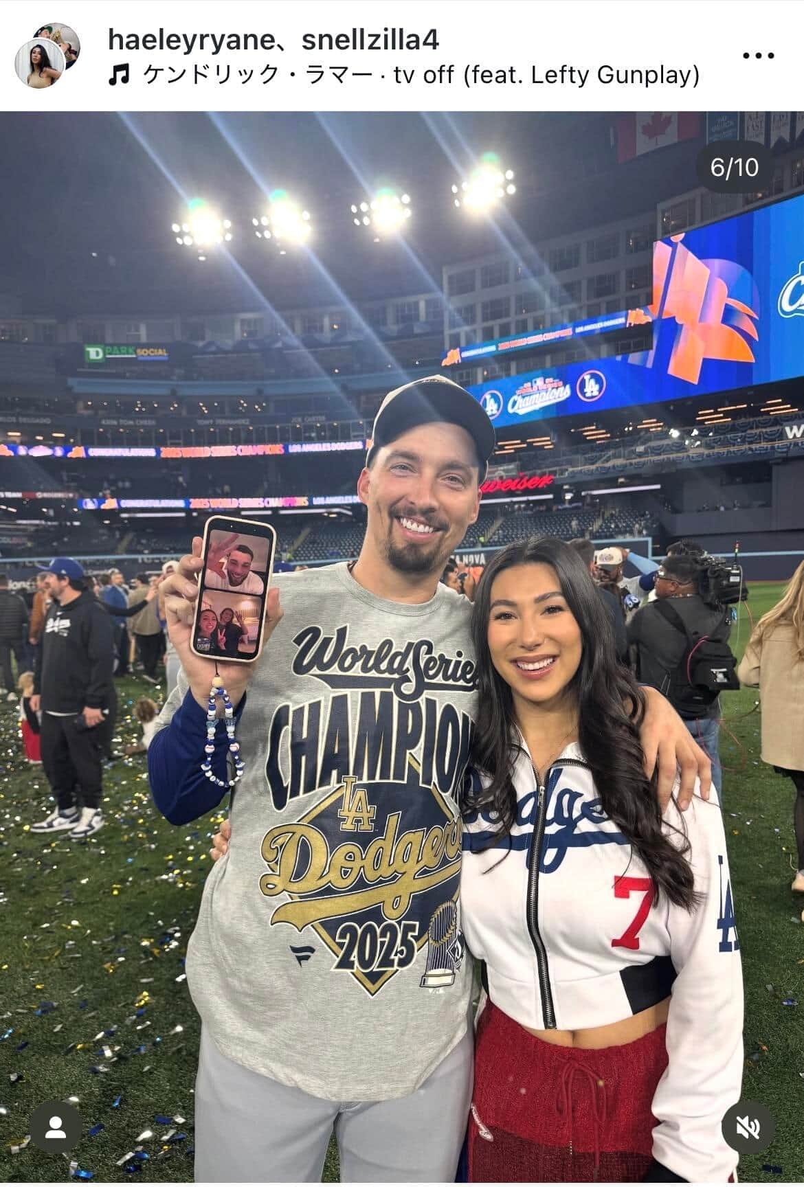 ブレイク・スネル投手のインスタグラム（＠snellzilla4）より