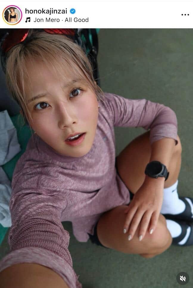 陣在ほのか選手のインスタグラム（＠honokajinzai）より