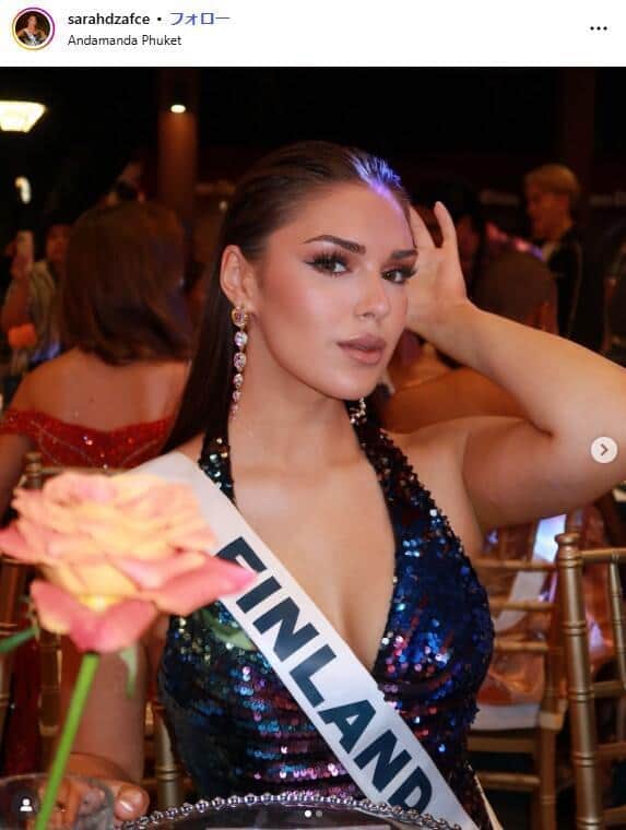 元「ミス・フィンランド」サラ・ザフチェ氏のインスタグラム（＠sarahdzafce）より
