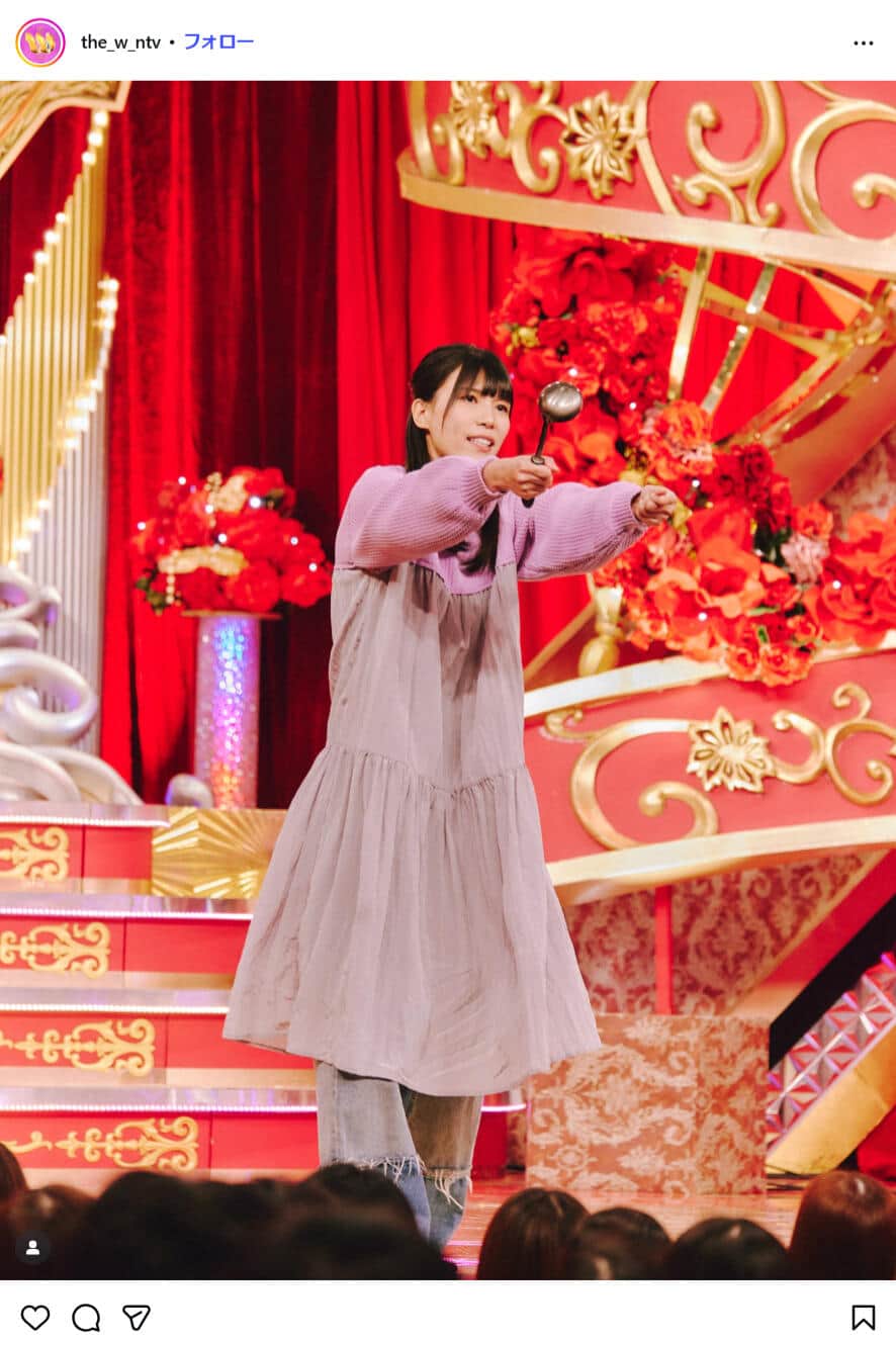 友近さんが称賛した紺野ぶるまさん。THE W公式インスタグラム（＠the_w_ntv）より