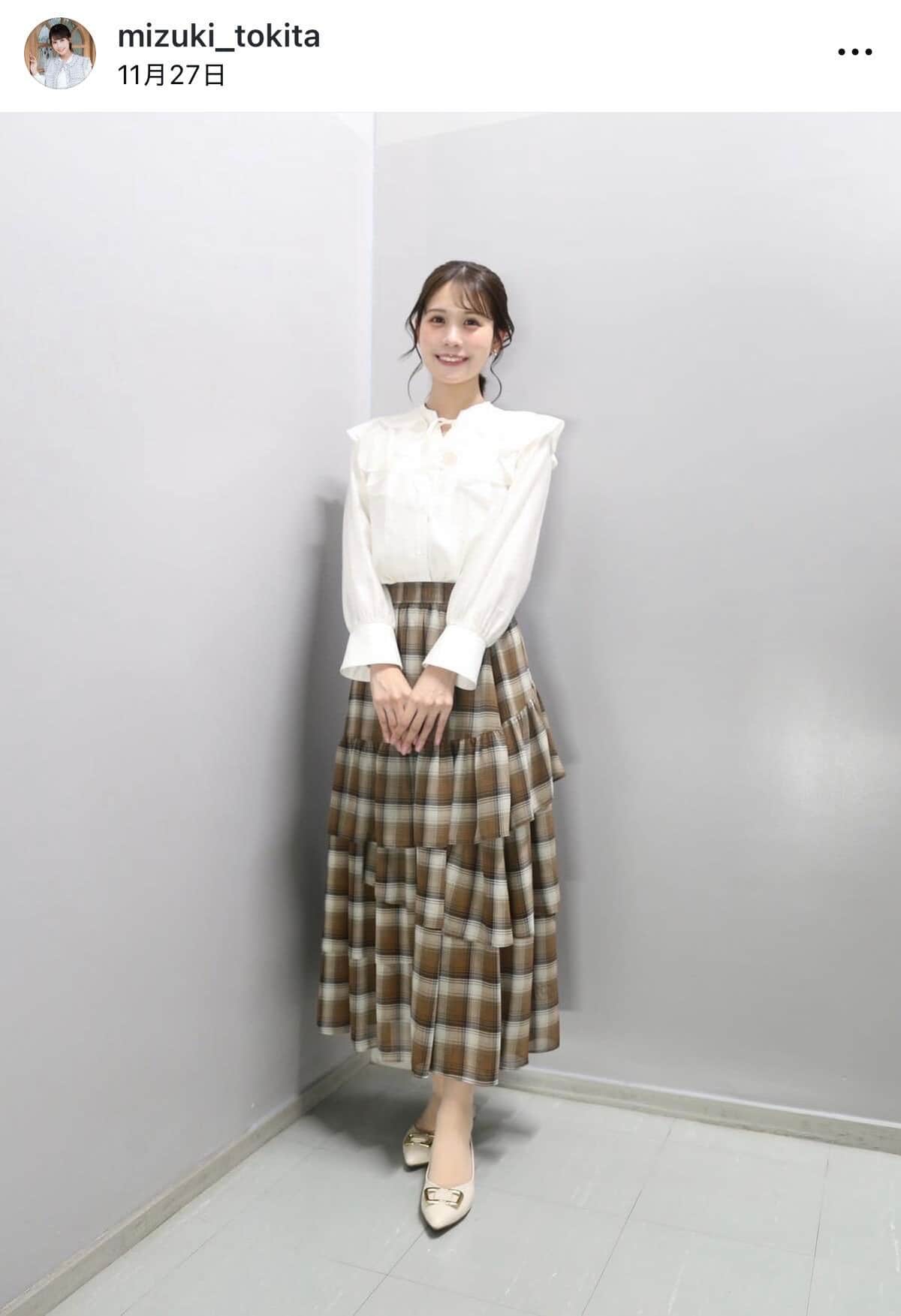 戸北美月さんのインスタグラム（＠mizuki_tokita）より
