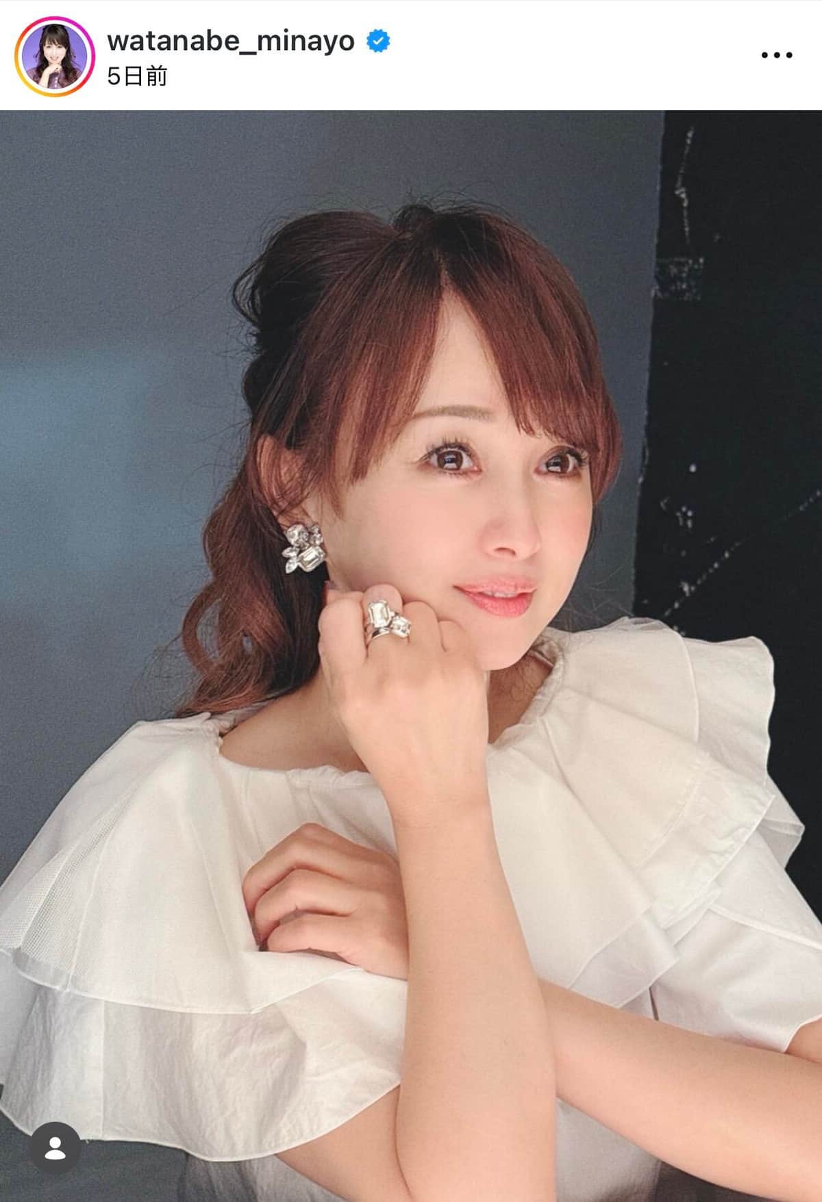 渡辺美奈代さんのインスタグラム（＠watanabe_minayo）より