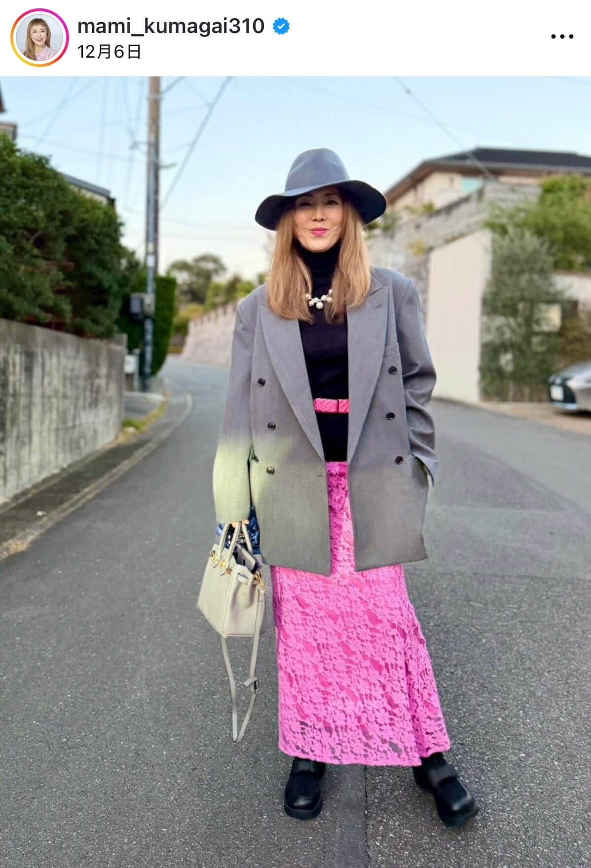 熊谷真実さんのインスタグラム（＠mami_kumagai310）より