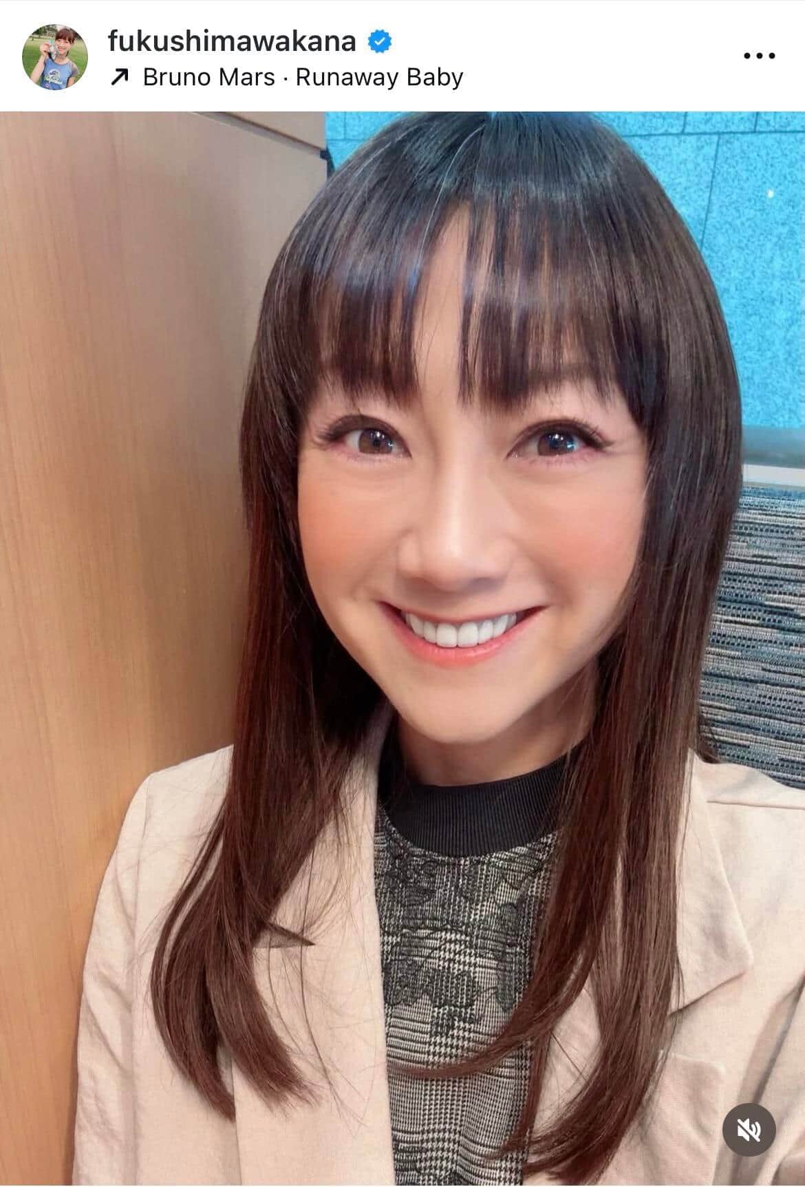 福島和可菜さんのインスタグラム（＠fukushimawakana）より