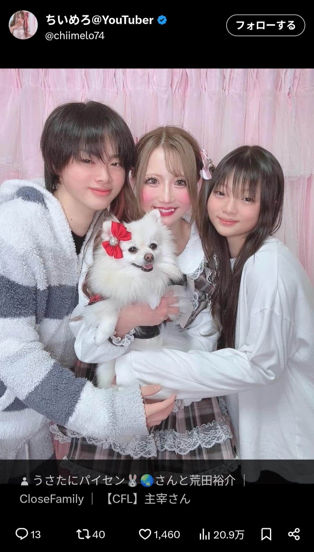 ちいめろさんのX（＠chiimelo74）より