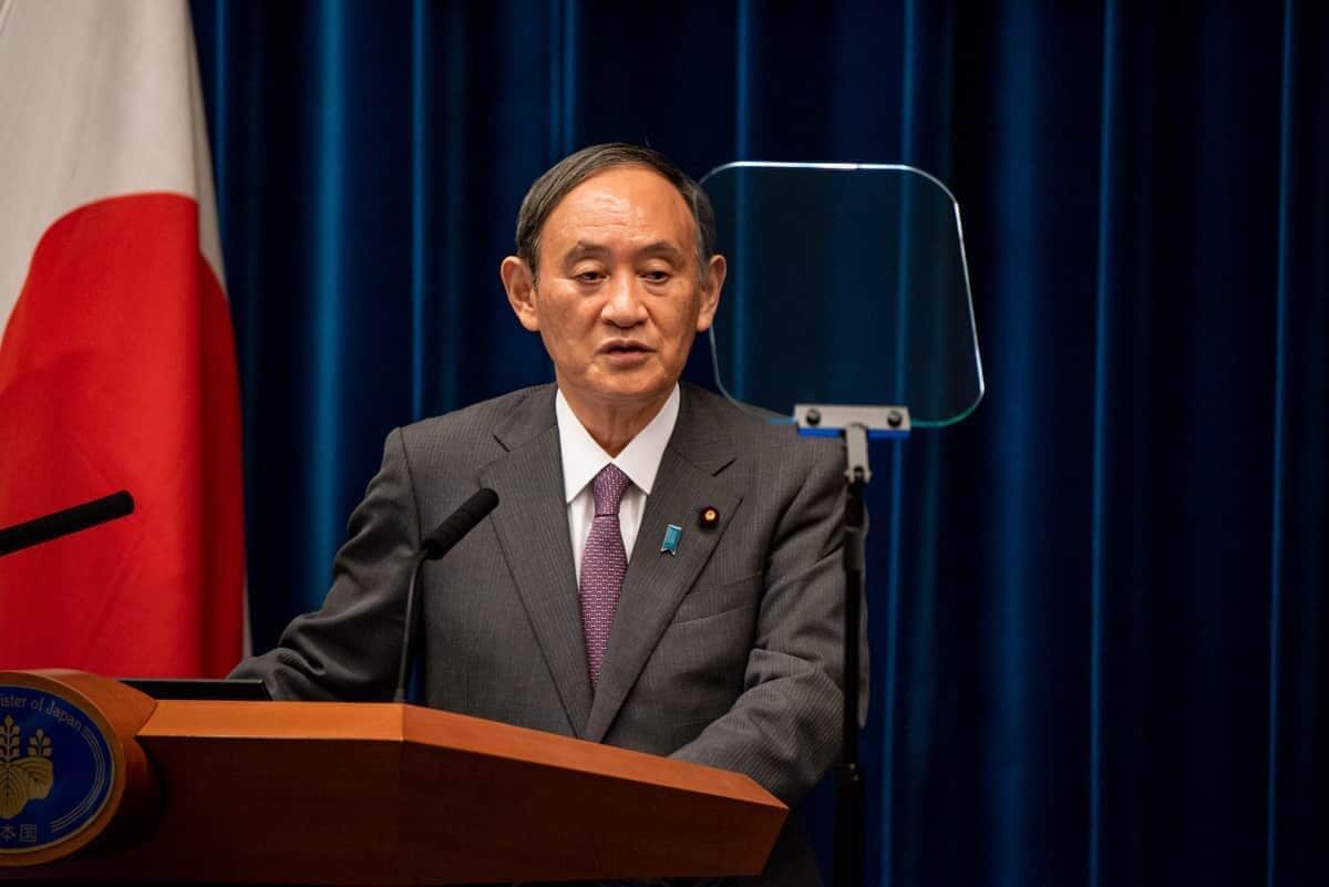 首相在任時の菅義偉氏（2021年8月撮影）。田母神俊雄氏と同学年だったそうだ